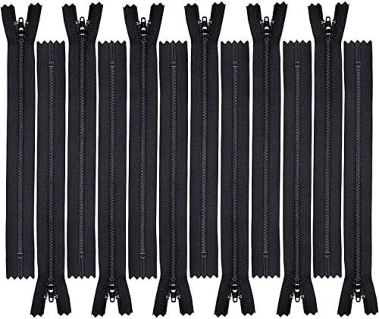 #3 Skirt & Dress Black YKK Coil Closed Bottom Zippers - Choose Your Length - Made in The United States (12 Zippers Per Pack) (12" Inches)
